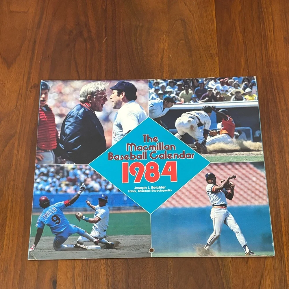 Vintage 1984 Macmillan baseball calendar